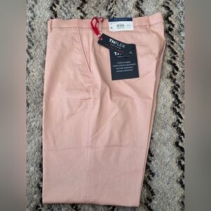Tommy Hilfiger Mens ThFlex Dress Pants 38x34 Coral Stretch New $95 MRSP